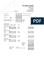 Web Booking Form