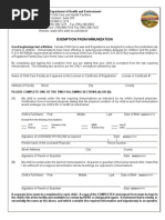 CCL.007 Exemption From Immunization 9-2003 Childcare (2003 Form)