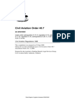 Civil Aviation Order 40.7: As Amended