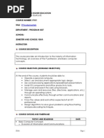 Fundamentals in BS in Information Technology - Course Syllabus Template