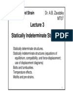 Statically Indeterminate Structures: P4 Stress and Strain Dr. A.B. Zavatsky