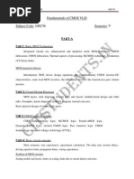 Ece-V-fundamentals of Cmos Vlsi (10ec56) - Notes