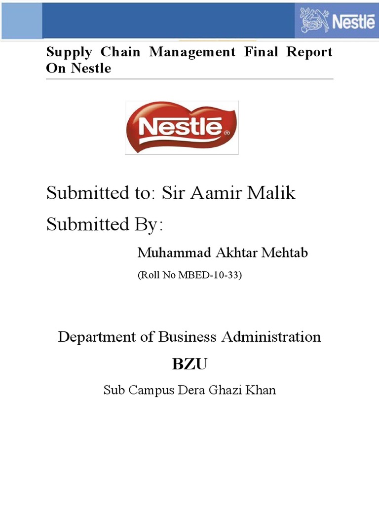 Mehtab Nestle Project | PDF | Dairy | Food And Drink