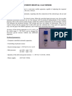 Precision Digital Gas Mixer: Technical Parameters