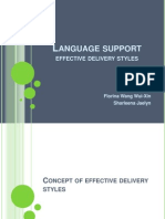 Anguage Support: Effective Delivery Styles