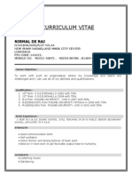 Curriculum Vitae: Nirmal de Raj