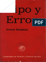 Bacigalupo, Enrique - Tipo y Error