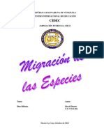 Migracion de Las Especies