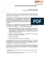 Evaluacion Como Medio para Asegurar Aprendizajes