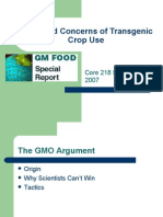 Risks and Concerns of Transgenic Crop Use