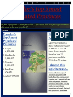 top five populated provinces - sam