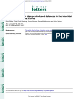 Ocean Acidification Disrupts Induced Defences in The Intertidall Gastropod Littorina Littorea