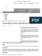 Propriedades Gerais e Específicas da Matéria - Cola da Web