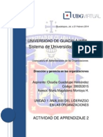 Liderazgo y dirección en las organizaciones Acividad de Aprendizaje 2