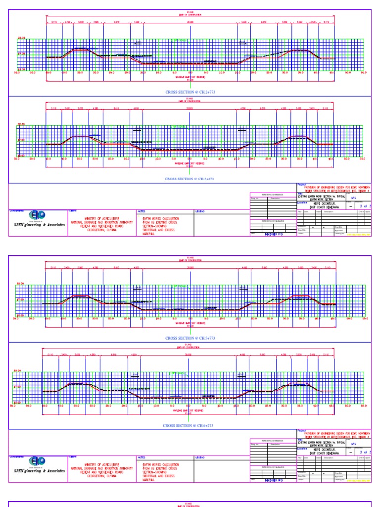 Cross Sections at Various Chainages | PDF | Science & Mathematics ...