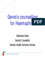 Genetic Counselling For Haemophilia: Katherine Rose Genetic Counsellor Genetic Health Services Victoria