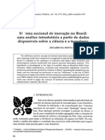 ALBUQUERQUE, E. M. (1996) - Sistema nacional de inovação no Brasil - uma análise introdutória a partir de dados disponíveis sobre a ciência e a tecnologia