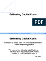 Estimating Capital Costs: Chemical Engineering Design