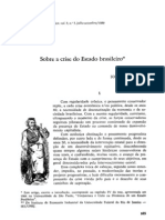 FIORI, J. L. (1989) - Sobre a Crise Do Estado Brasileiro