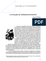 FURTADO, C. (1995) - A invenção do subdesenvolvimento