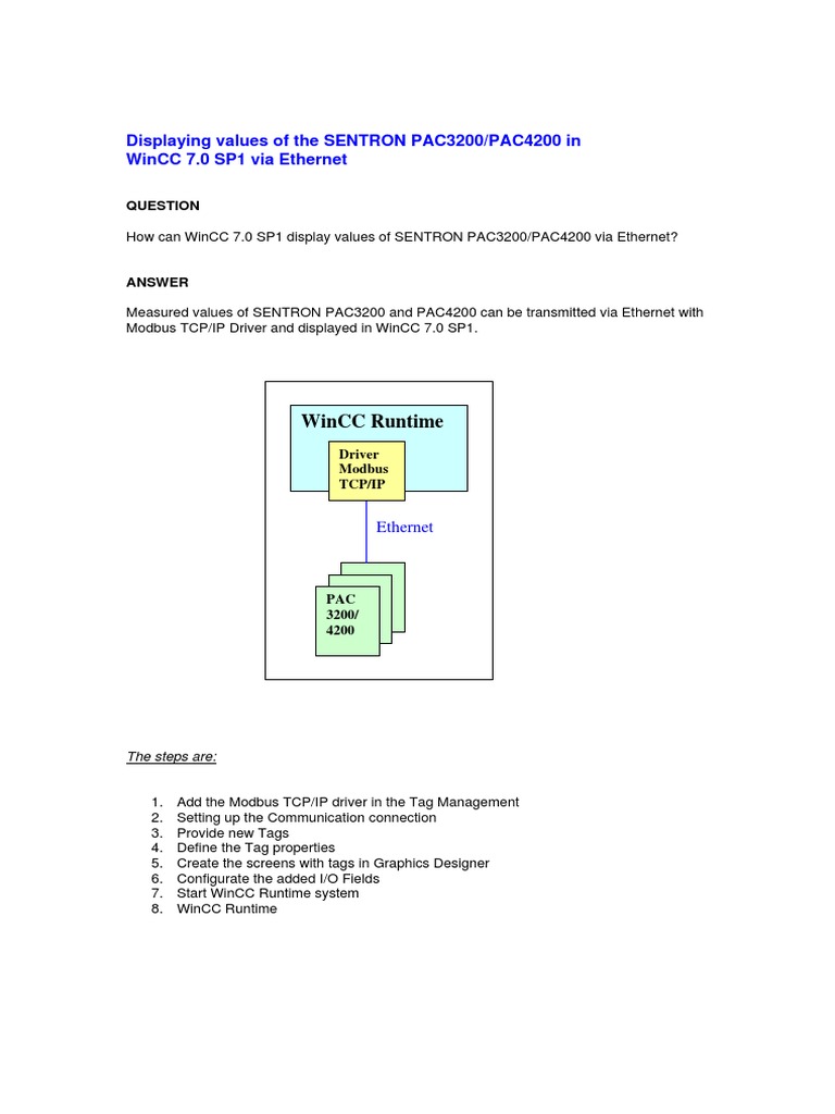 WinCC Display Setup for SENTRON PAC | PDF | Computers
