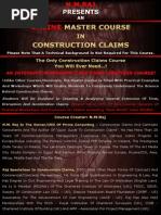 Master Course - Construction Claims - Brochure