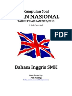 Naskah Soal UN Bahasa Inggris SMK 2013 (3 Paket Soal)