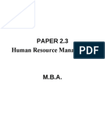 Human Resource Management MBA