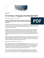 Seven Steps to Engaging Your Hospital Staff