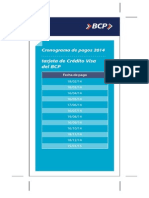 Cronograma de Pagos 2014 - Masivas