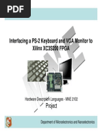 Interfacing A PS-2 Keyboard and VGA Monitor To Xilinx XC3S200 FPGA