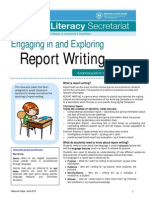 Engaging in and Exploring: Report Writing A