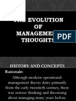 The Evolution of Management Thoughts
