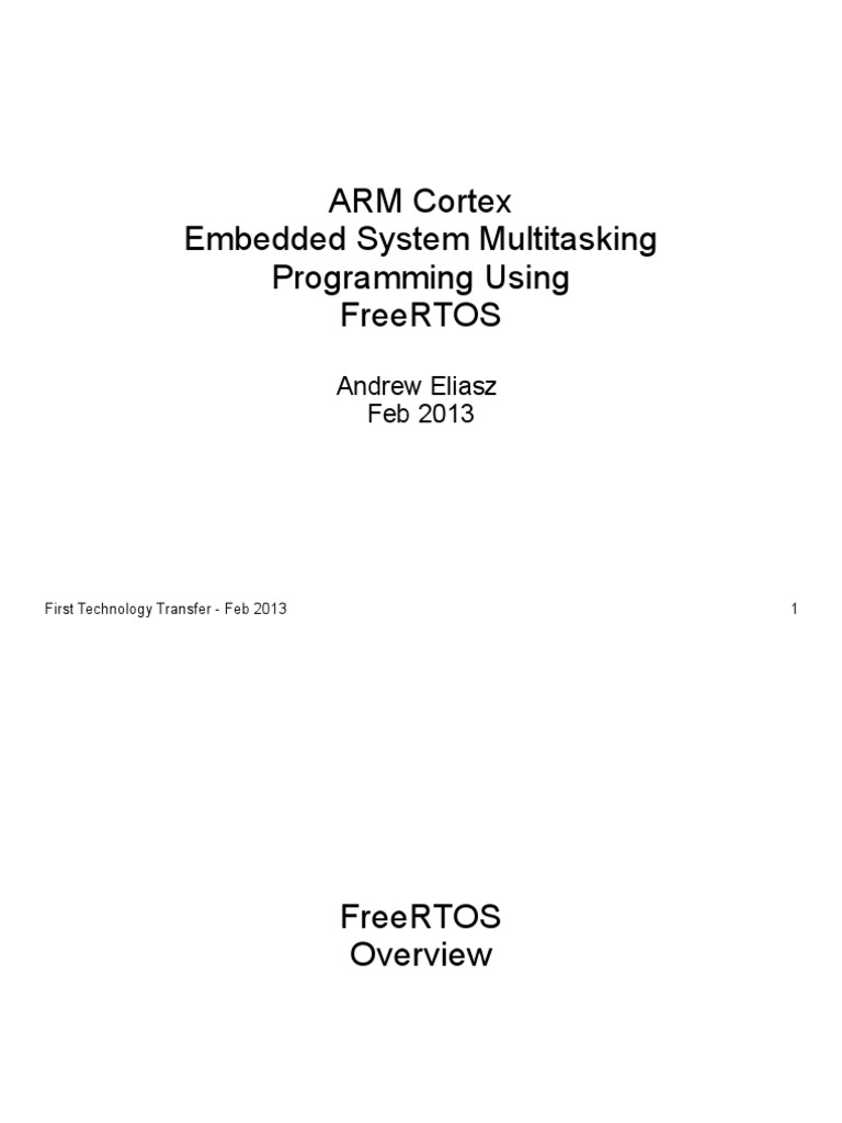 Freertos Arm Cortex PDF Computer Architecture Computing
