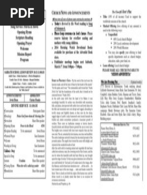Church Bulletin