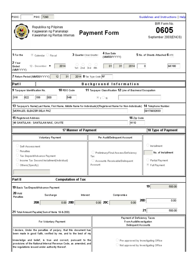 eFPS Home - eFiling and Payment System