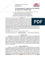 Experimental Study To Determine The Variation Over The Material While Exposed To Magnetic Field