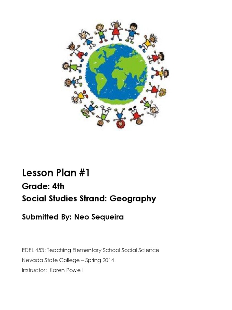 4th Grade Geography Lesson Plan Cognition