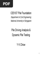 Pile Driving Analysis & Dynamic Pile Testing