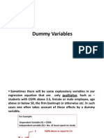 Dummy Variables