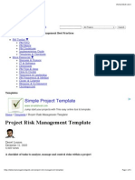 Project Risk Management Template