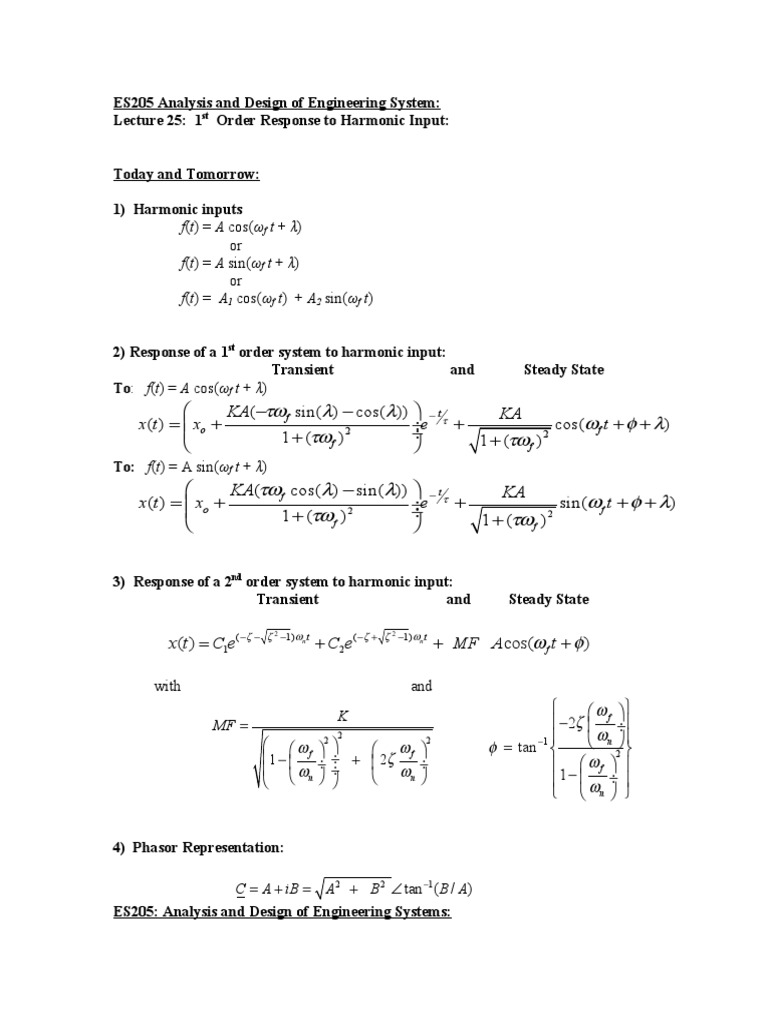 Analysis and Design of Engineering Systems | PDF | Sine | Trigonometric ...