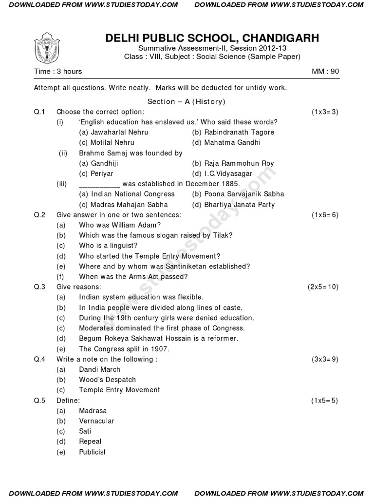 case study based questions class 8 social science