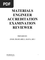 Materials Engineer Reviewer Min Req - 2