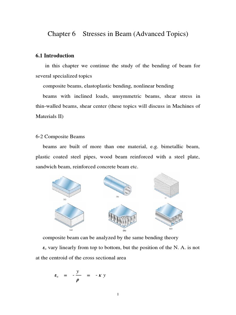 Stresses in Beams Advanced | PDF | Bending | Beam (Structure)