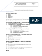 Manual de Procedimientos de La Traducción Certificada