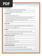 Download APA Parenthetical Citations - One Sheet by tapneal SN20855618 doc pdf