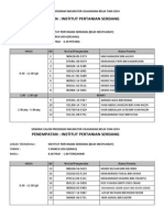 Edaran Lampiran Jadual Temuduga Dari 3 - 8 Mac 2014