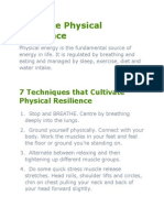 Cultivate Physical Resilience