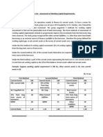 2.Procedure for Assessment of Working Capital Requirements